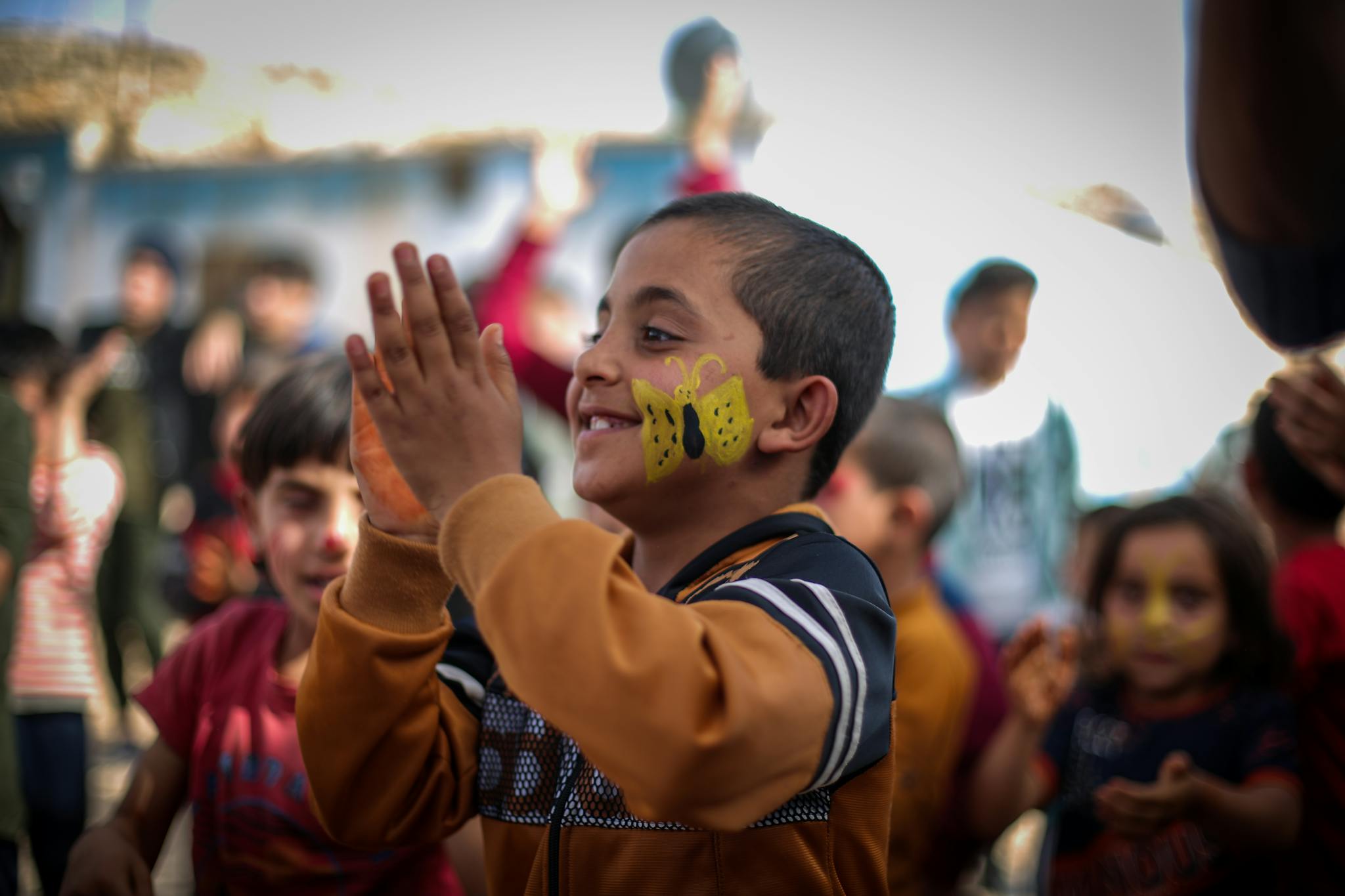 Little Boy Clapping and Smiling